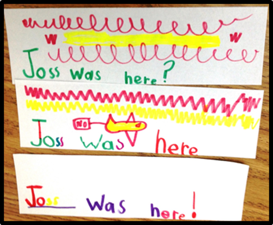 kindergarten writing punctuation