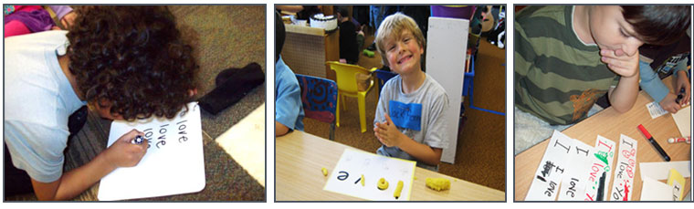 heart words in kindergarten classroom