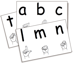 a-z-writing ABC Sign Language Guides for Play Dough and Word Work