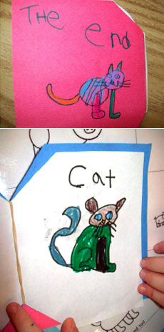 Draw Animals and Make Rubber Band Books (dog and cat)