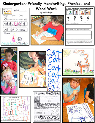 Kindergarten-Friendly Handwriting, Phonics, and Word Work