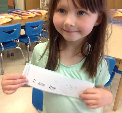 Kindergartners Love to Make Stamp and Read Books