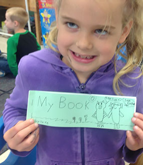 Kindergartners Love to Make Stamp and Read Books