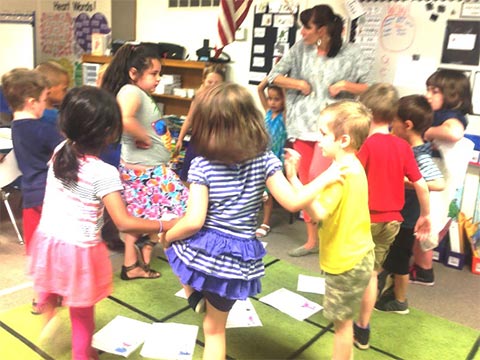 children dancing