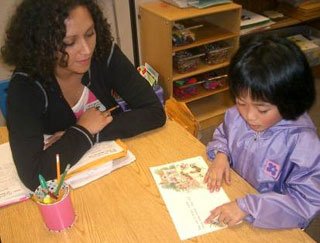 parents volunteer in kindergarten classrooms