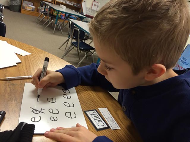 10 Kindergarten Handwriting Tips for January: 1. Use a Name Ticket Model: First and Last Name