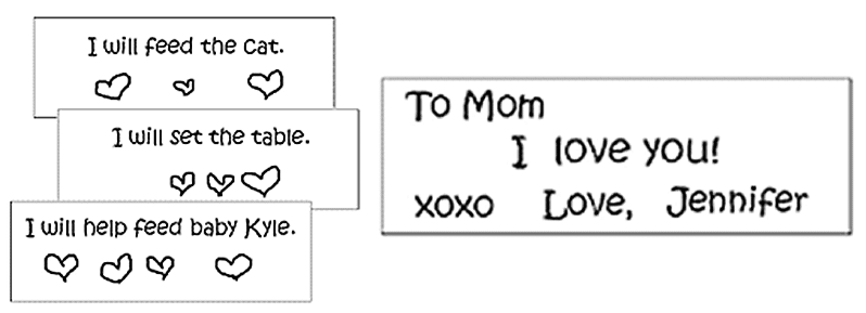 Kindergarten Writing Connecetions: Write Love Coupons