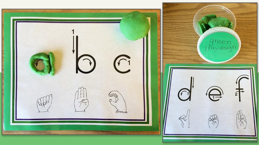 ABC playdough mats