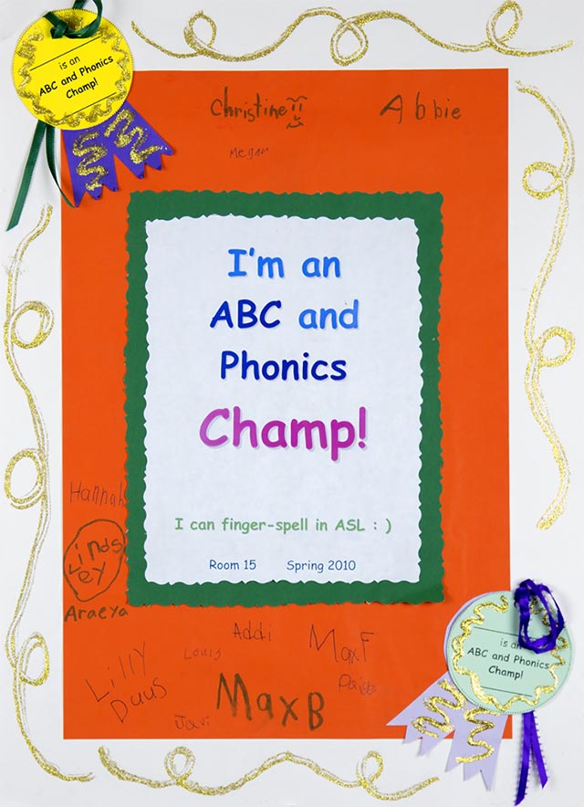 abc champs wall chart