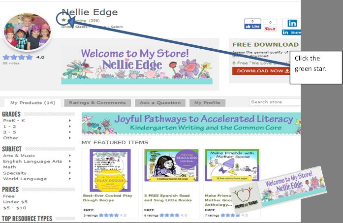 Nellie Edge: Teachers Pay Teachers (TpT)