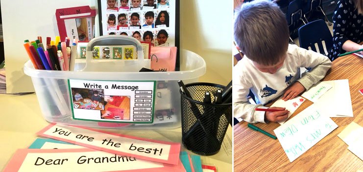 Write a Message templates. Teacher resources for kindergarten classrooms.