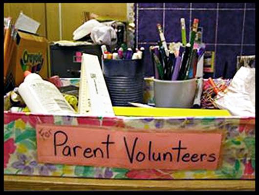 Invite parent volunteers into the classroom and use their skills more effectively. Organize!