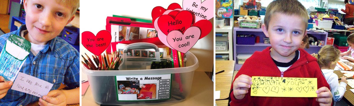 Kindergarten word work. Write a Message Center. Kindergarten teacher resources by Nellie Edge.