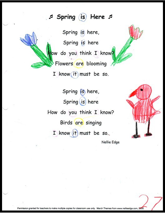 “I Can Read” Poetry and Song Notebook by Nellie Edge