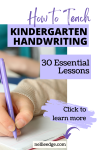 handwriting lessons for kindergarten