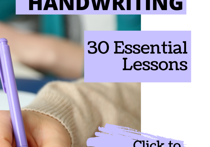 handwriting lessons for kindergarten